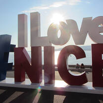 I Love Nice sculpture