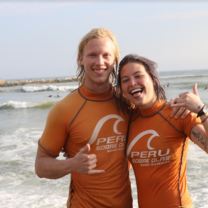 A volunteer I met from California and I spent most of our days out surfing when we weren't teaching.
