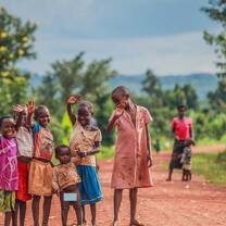 volunteer in rural Uganda