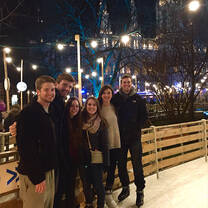 Students pose on a night out