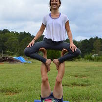 Acro yoga permaculture farm