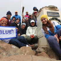 group on rocks