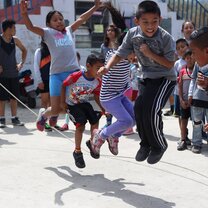 students jumping rope