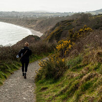 A student goes for a hike in Ireland