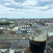 A student visits the Guinness Storehouse