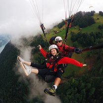 Paragliding in the Swiss Alps