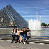 Students visiting the Louvre in Paris