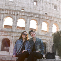 Students at the Colosseum