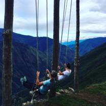 On our hike to Machu Picchu we passed by this swing with a great view