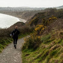 A student goes for a hike in Ireland