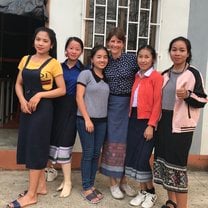 My students learning English on the Women's Empowerment Programme