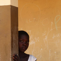 a student being curious when we first arrived