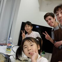 Cooking dinner with my sisters and mother Cooking dinner