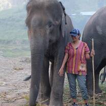 Standing with elephants is as inspirational as it is incredible