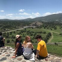 On top of the Pyramid of the Sun in Teotihuacán