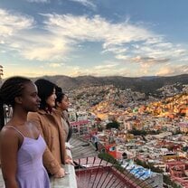 Looking at the beautiful view of Guanajuato 