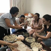 Learning how to make Chinese Dumplings (and eating them after!)