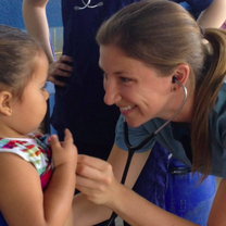 Program Director with community member