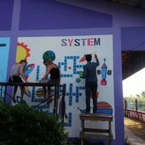 Renovation of school environment is one of activities for children development. 