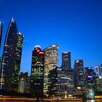 Taking a stroll near the financial district