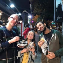 Eating up Tel Aviv with our madrich (counselor)