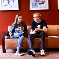 students of The Great Connections Summer Seminar hanging out 