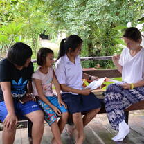 Volunteers with a good knowledge of English can teach English to the local children