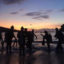 night dive and epic sunset in crystal bay 