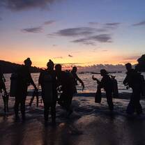 night dive and epic sunset in crystal bay 