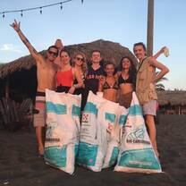 Monterrico beach cleanup