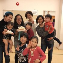 Celebrating my birthday with my host family and LEX members