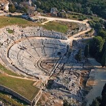 coliseum in Italy view from above 
