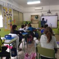 Playing games in my grade five deepening english class. 