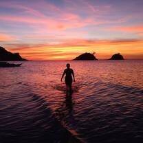 Sunset on one of the many beautiful beaches Philippines west has to offer!