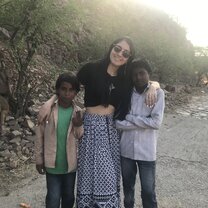 Making new friends  Monkey temple