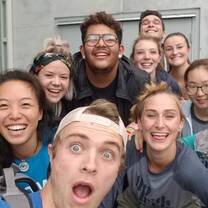 Group photo of our hometeam (smaller group in the cast to find deeper community)
