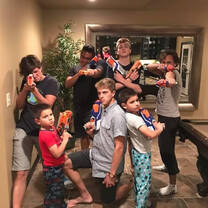 A big event to have a giant Nerf war in our amazing host family!