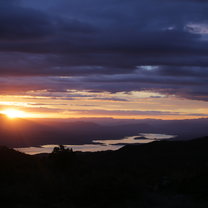 A view of Roosevelt Lake during the Arizona Trail trip.
