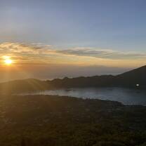 Sunrise on volcano 