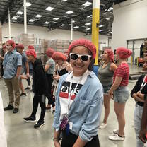 Students visiting a factory