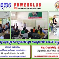 Teaching Powerclub at the university GVI Cambodia