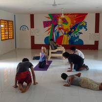 Yoga at a centre for adolescent boys