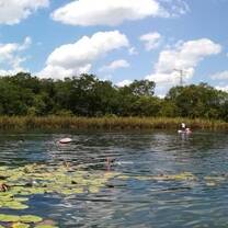 One of the cenotes volunteers can help to clean. 