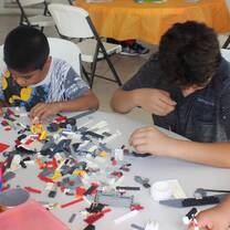 Children in one of our volunteering projects