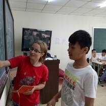 Teaching English to classes of enthusiastic students