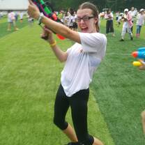 Everyone's favourite afternoon activity - the camp water fight!