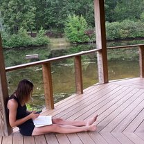 Meditation and Study at Lakeside Gazebo
