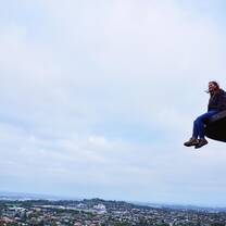 sitting on Mt. Eden high above Auckland