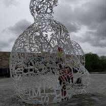 This was a sculpture at a Frankfurt University.  The children loved to play on it.