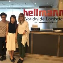 internship in china program:interns' group photo in hellmann logistic business department